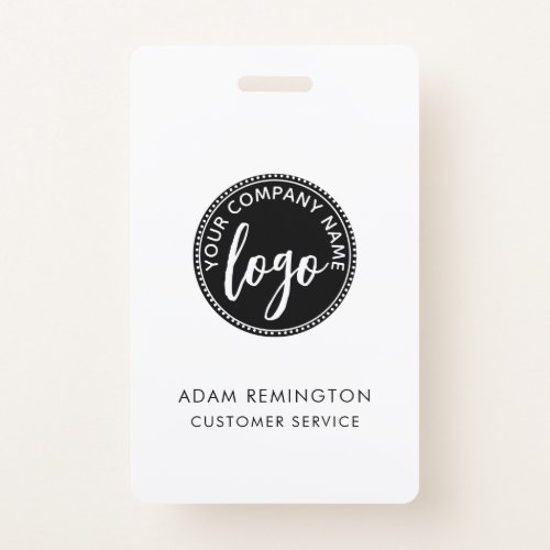 Business ID Logo Modern Custom Staff Employee Badge