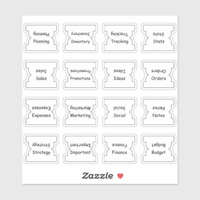 Business Index Tabs Binder Dividers Functional Sticker (Sheet)