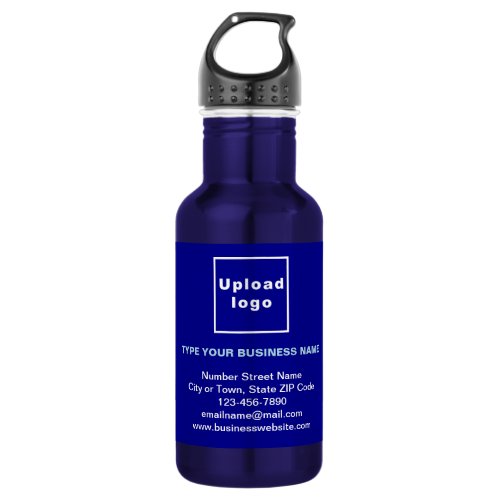 Business Information Blue Stainless Steel Water Bottle