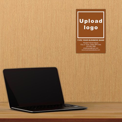 Business Information Brown Background Photo Print