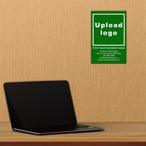 Business Information Green Background Photo Print