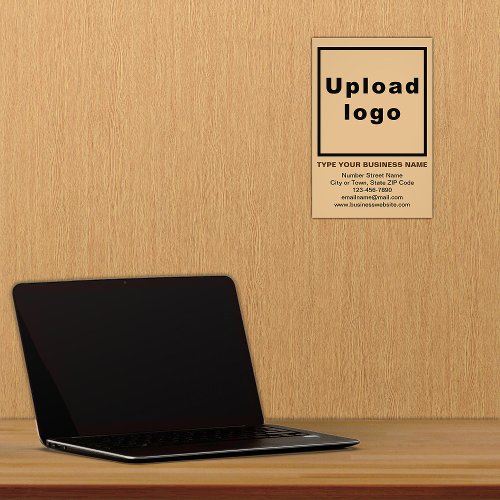 Business Information Light Brown Background Photo Print