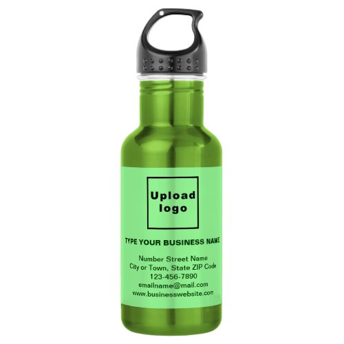 Business Information Light Green Stainless Steel Water Bottle