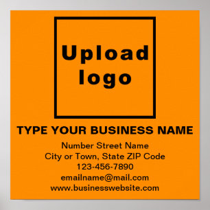 Business Information on Orange Square Poster