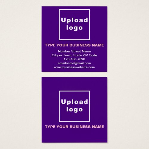 Business Information on Purple Square Profile Card