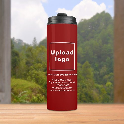 Business Information Red Thermal Tumbler