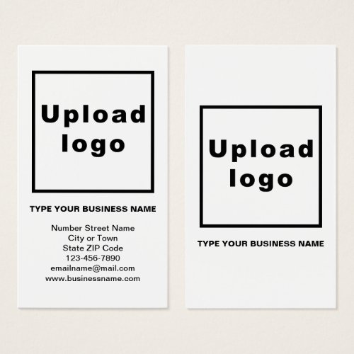 Business Information White Portrait Rectangle Card