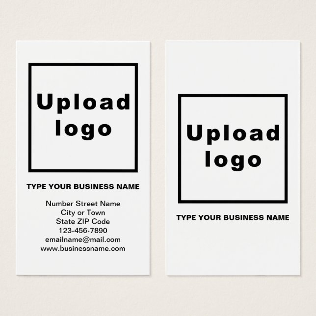 Business Information White Portrait Rectangle Card (Front & Back)