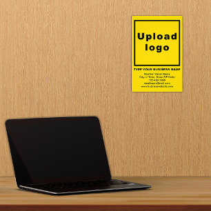 Business Information Yellow Background Photo Print