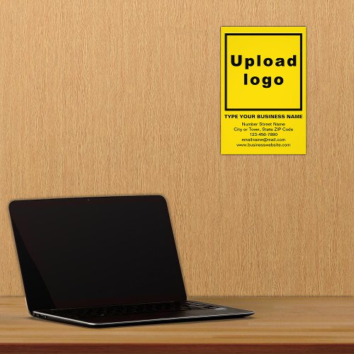 Business Information Yellow Background Photo Print