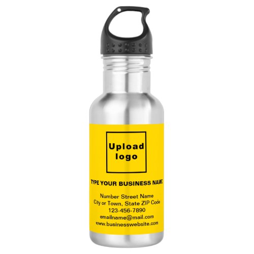 Business Information Yellow Label Stainless Steel Water Bottle