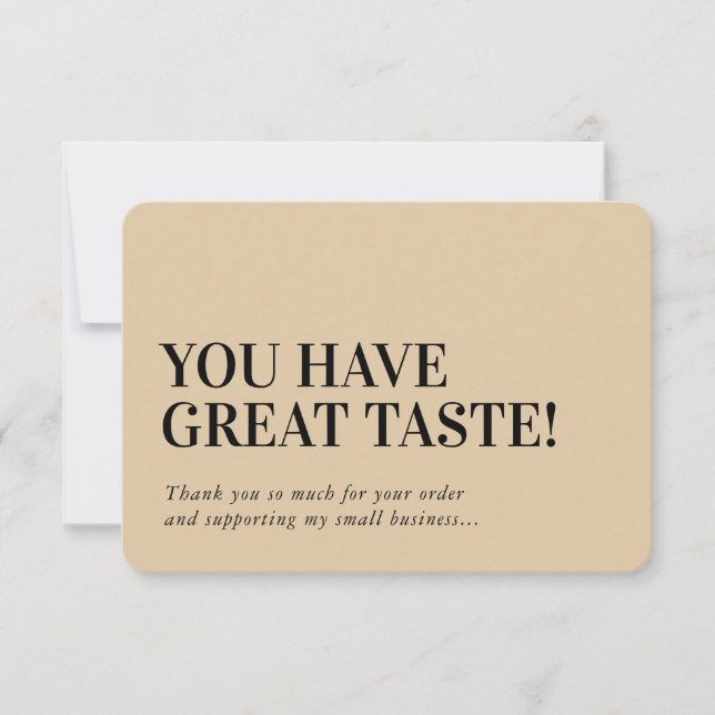 BUSINESS INSERT modern thank you champagne Card (Front)