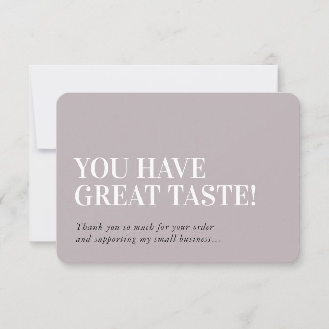 BUSINESS INSERT modern thank you mushroom Card (Front)