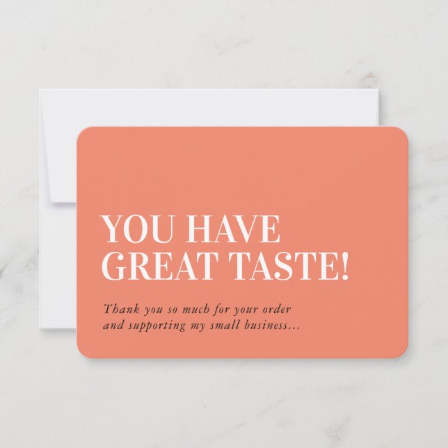 BUSINESS INSERT modern thank you retro orange Card (Front)