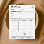 Business Invoice Payment Logo Letterhead<br><div class="desc">Give your clients a polished experience with this personalized receipt, designed especially for small businesses. With dedicated space for customer details—including name, contact info, and date—it helps keep your transactions organized and easy to reference. The complete product/service table offers room to list descriptions, quantities, prices, and totals with clarity and...</div>
