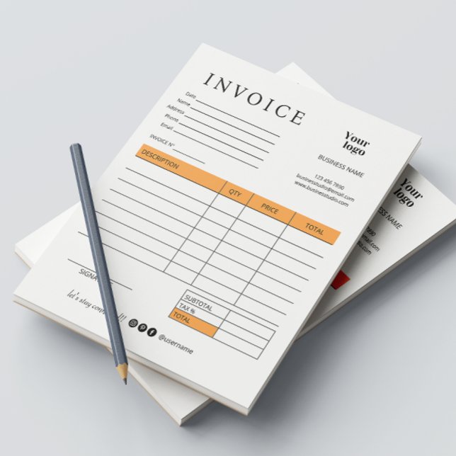 Business Invoice Sales Receipt Social Media Icons Notepad (Business Invoice Sales Receipt Social Media Icons Notepad)