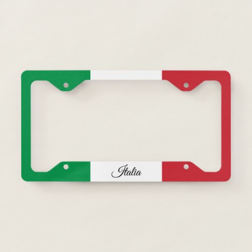 Business Italy  Italian Flag fashion  sports fan License Plate Frame