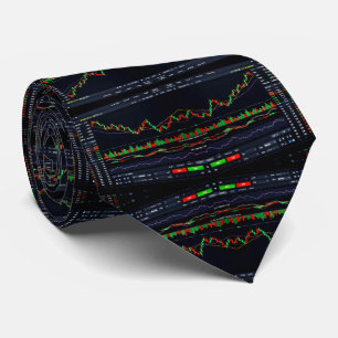 Business Japanese Candlestick Chart Stock Market Neck Tie