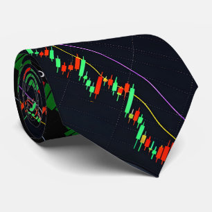 Business Japanese Candlestick Chart Stock Market Neck Tie