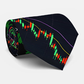 Business Japanese Candlestick Chart Stock Market Neck Tie
