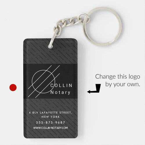 Business keychains minimalist stripe black