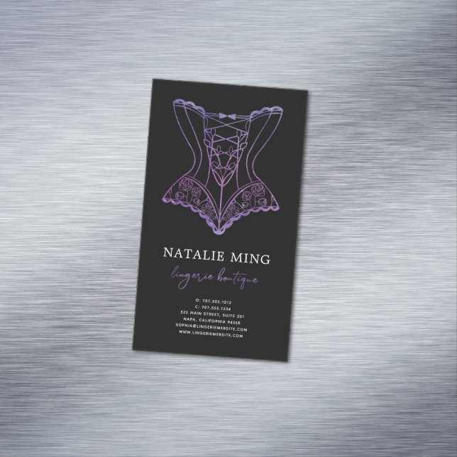 Business Lace Lingerie Boutique Card Magnet (In Situ)