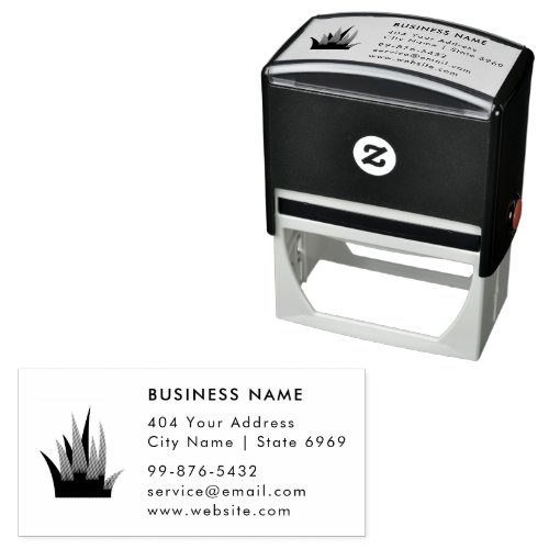Business Lawn Logo   Simple Minimalist Modern Self_inking Stamp
