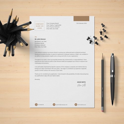 Business Letter with Letterhead Design