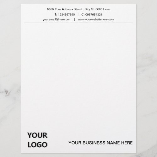 Business Letterhead Logo Name Address Contact Info