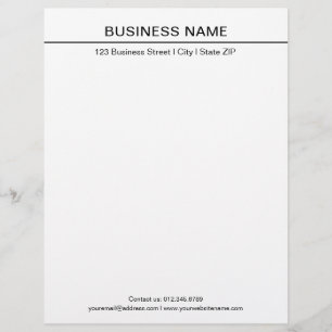 Business Letterhead Modern Template Classic White