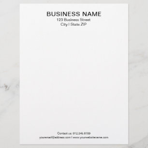 Business Letterhead Template Classic White