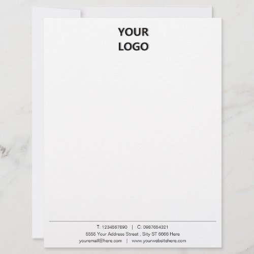 Business Letterhead with Logo and QR Code URL