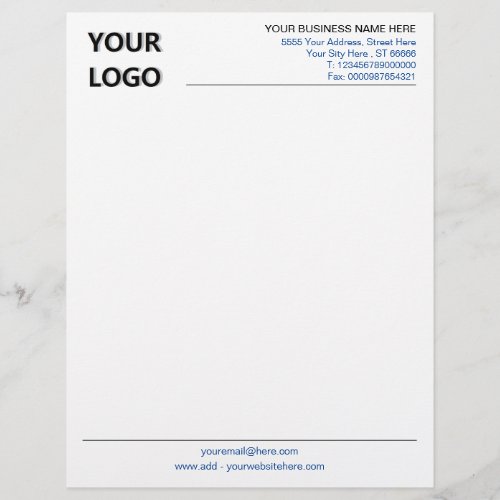 Business Letterhead with Logo _ Custom Colors