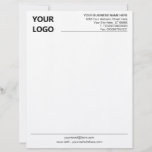 Business Letterhead with Logo Name Address Info<br><div class="desc">Your Business Office Letterhead with Logo - Add Your Logo - Image / Business Name - Company / Address - Contact Information - or other info / text Resize and move or remove and add elements / image with customization tool. Choose colors / font / size !</div>