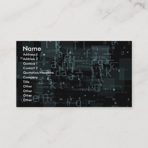 Customizable business_letters business card