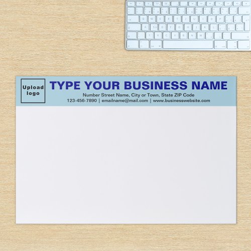 Business Light Blue Heading Large Tearaway Paper Pad