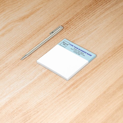 Business Light Blue Heading Square post it note