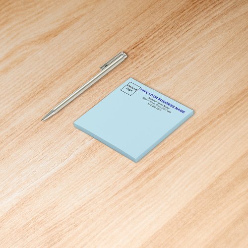 Business Light Blue Square post it note