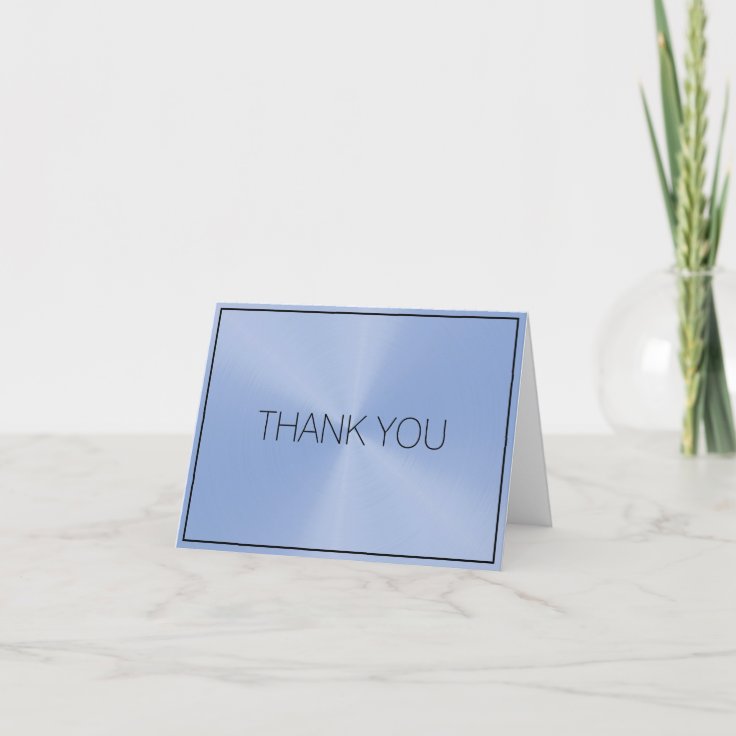 Business Light Blue Thank You Card | Zazzle