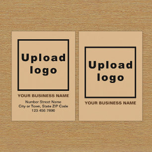 Business Light Brown Enclosure Card