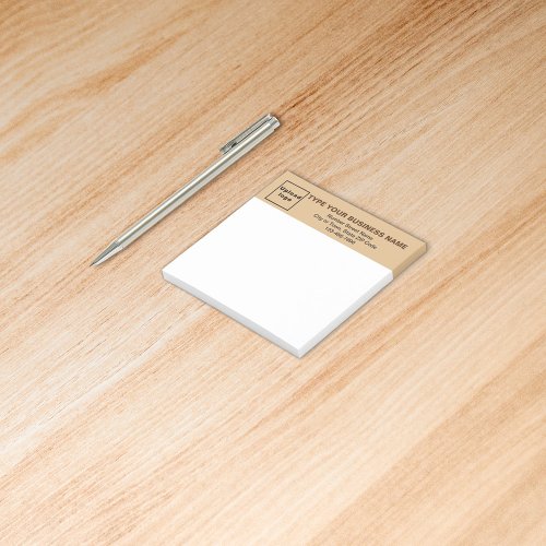 Business Light Brown Heading Square post it note