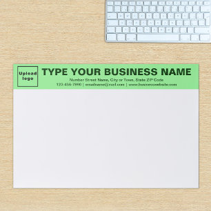 Business Light Green Heading Large Tearaway Paper Pad