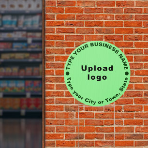 Business Light Green Round Yard Sign