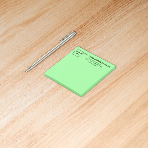 Business Light Green Square post it note