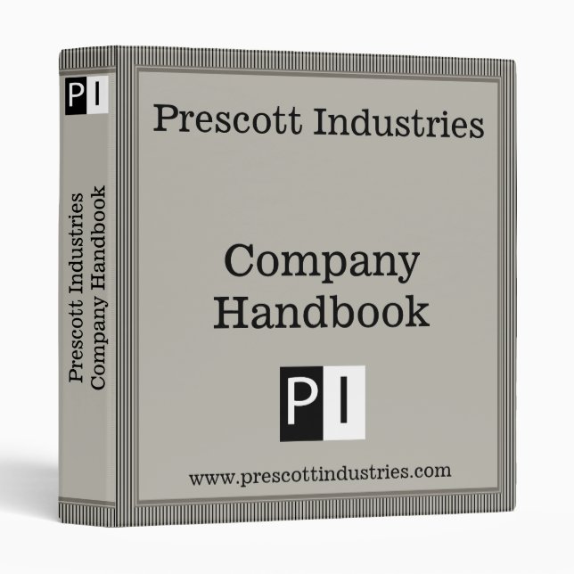 Business Lines Company Notebook 3 Ring Binder (Front/Spine)