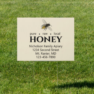 Business Local Honey for Sale Sign