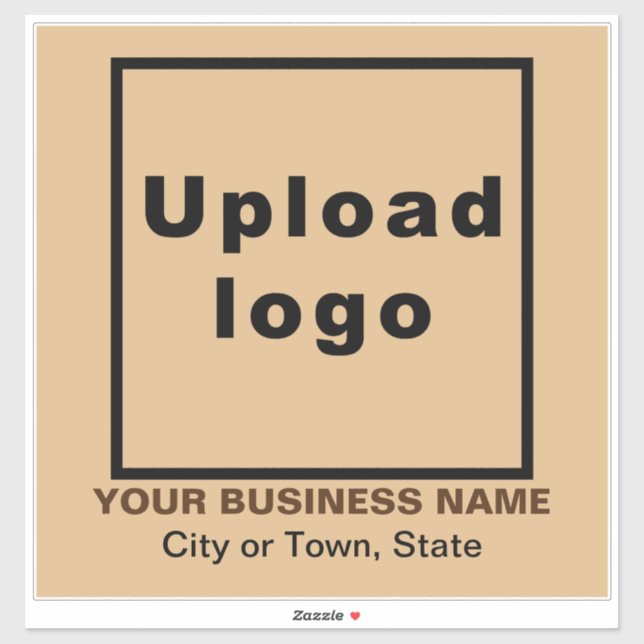 Business Location, Light Brown Large Square Vinyl Sticker (Sheet)