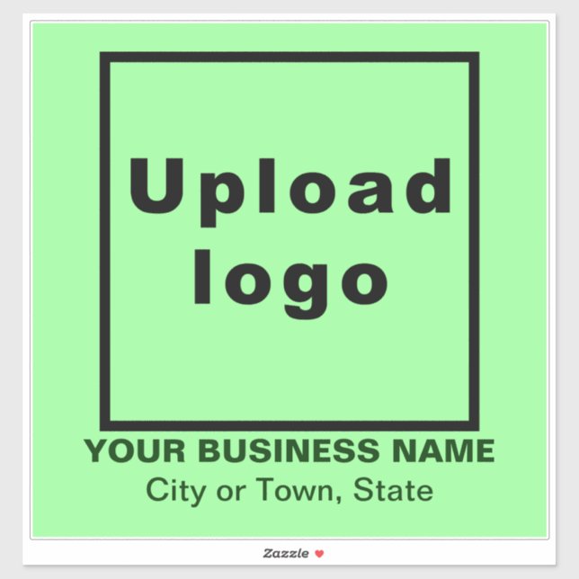 Business Location, Light Green Large Square Vinyl Sticker (Sheet)