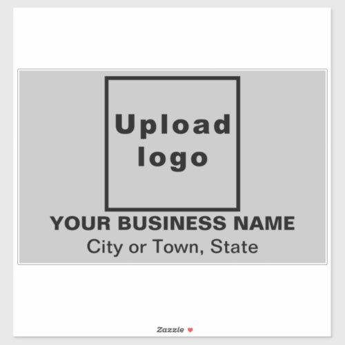 Business Location on Gray Large Rectangle Vinyl Sticker