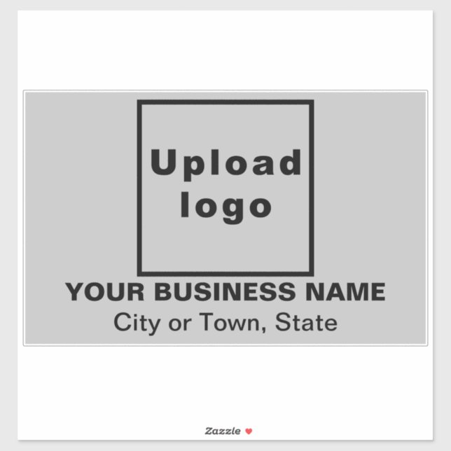 Business Location on Gray Large Rectangle Vinyl Sticker (Sheet)